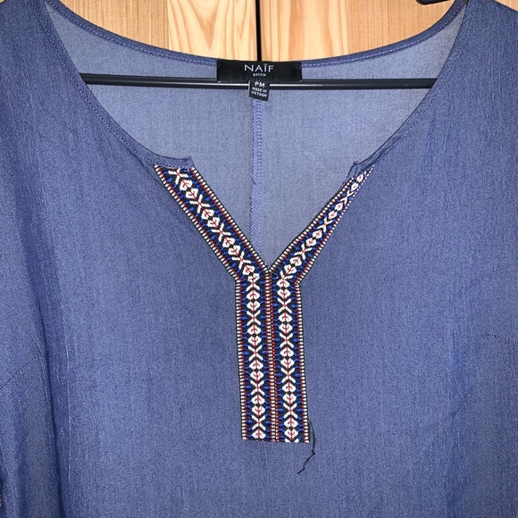 Naïf petite boho tribal style tunic babydoll dress size PM - Picture 3 of 4